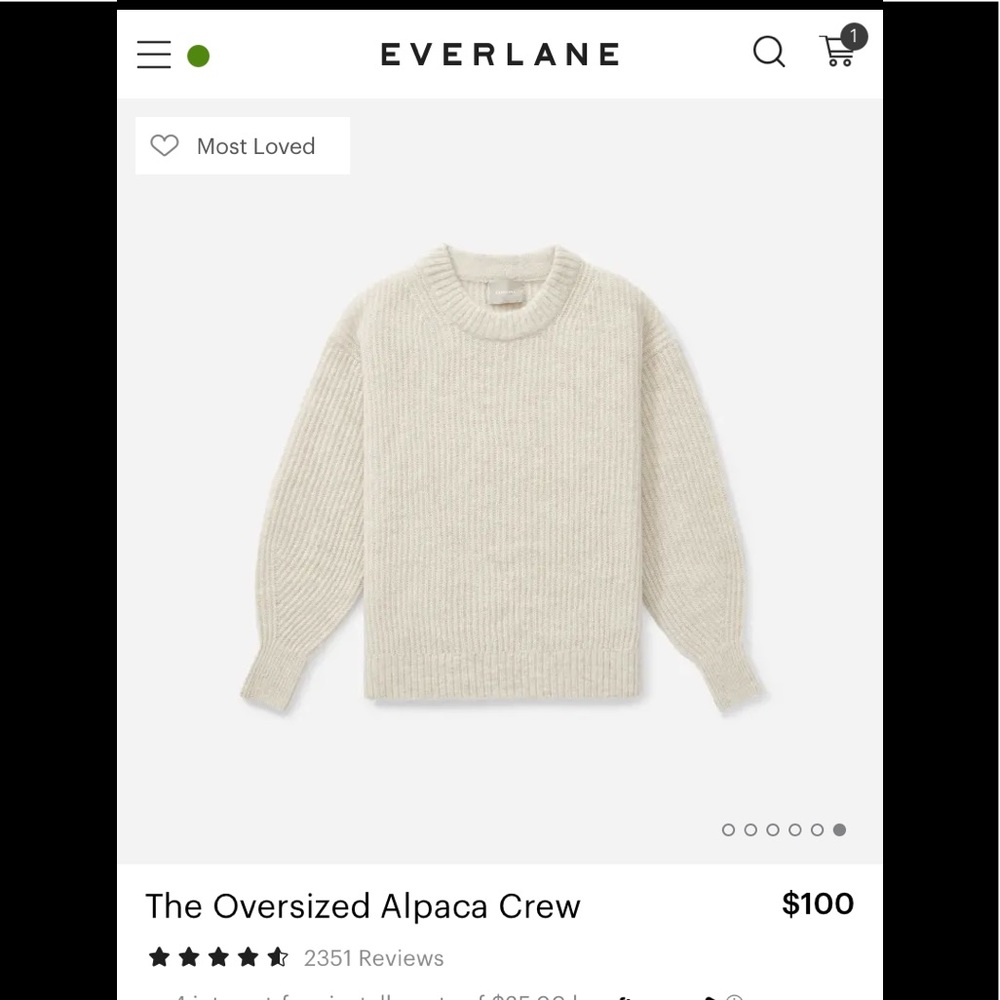 Oversized Alpaca Crew Sweater